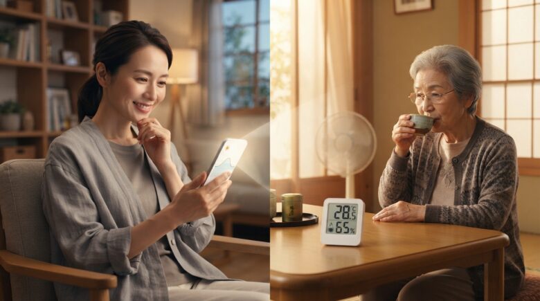 離れて暮らす親の室温をスマホで確認するには？